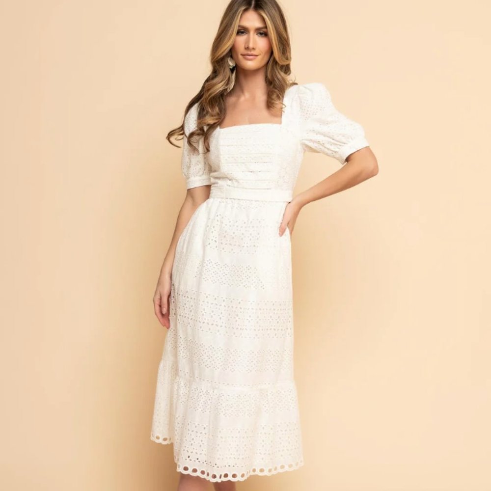 Rachel Parcell Eyelet Midi Dress